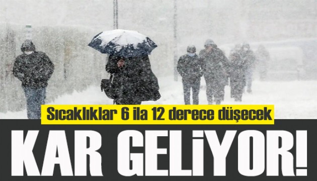 İstanbul'a kar geliyor: Sıcaklık 6 ila 12 derece düşecek