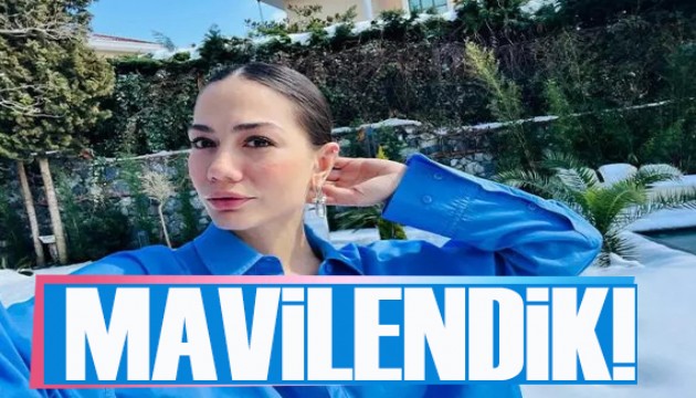 Demet Özdemir'den yeni pozlar! Mavilendik!