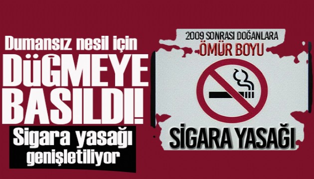Dumansız nesil için düğmeye basıldı! 2009 sonrası doğanlara sigara yasağı