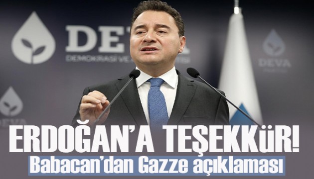 Babacan'dan Erdoğan'a ateşkes teşekkürü