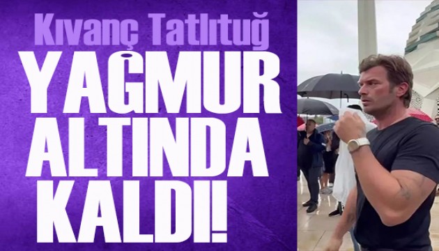 Kıvanç Tatlıtuğ camide yer kalmayınca bayram namazını dışarda kıldı