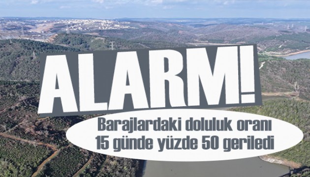 İstanbul barajlarında alarm: Doluluk oranı 15 günde yüzde 50’ye geriledi