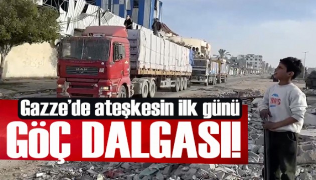 Gazze'de ateşkesin ilk günü: Göç dalgası başladı