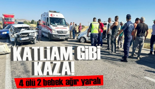 Konya'da feci kaza: 4 kişi öldü, 2 bebek ağır yaralı