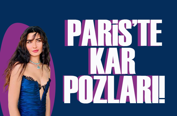 Tuba Büyüküstün’den Paris’te kar fotoğrafları!