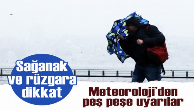 Meteoroloji il il uyardı: Kuvvetli sağanak ve rüzgara dikkat!