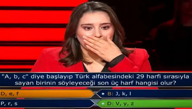 Kim Milyoner Olmak İster'de verdiği cevaba kendisi de şaşırdı
