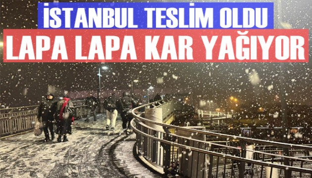 İstanbul'da kar şiddetini artırdı: Kuzey Marmara Otoyolu beyaza büründü