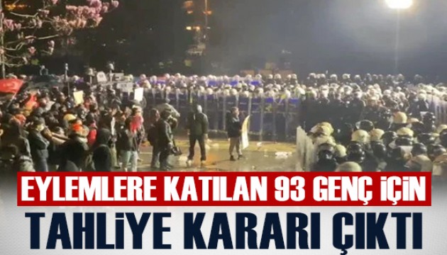 İstanbul'da eylemlere katılan 93 genç için tahliye kararı