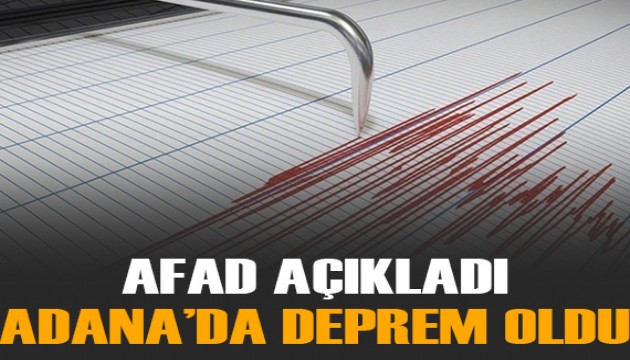 Adana'da 5 büyüklüğünde deprem