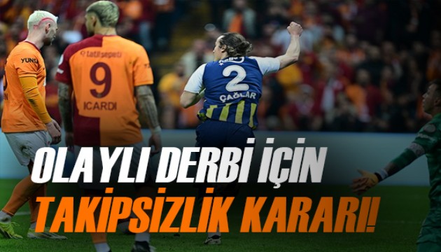 Olaylı derbi için takipsizlik kararı