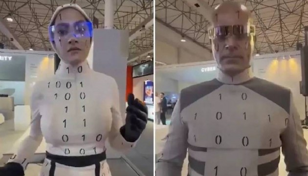 İran'ın İnsansı robotları aslında insan çıktı