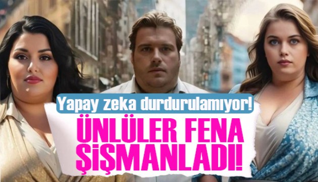 Yapay zeka ile ünlüler şişmanlatıldı! Görenler tanıyamadı