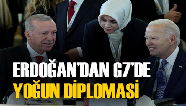 Cumhurbaşkanı Erdoğan'dan G7'de yoğun diplomasi