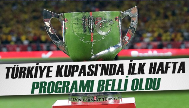Türkiye Kupası'nda ilk hafta programı açıklandı