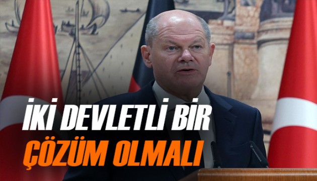 Almanya Cumhurbaşkanı Olaf Scholz: 'İki devletli çözüm olmalı'