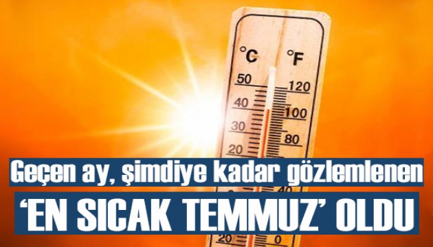 Geçen ay, şimdiye kadar gözlemlenen 'en sıcak temmuz' olarak kayıtlara geçti