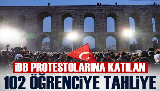 İstanbul'daki eylemlerde tutuklanan 102 öğrenciye tahliye