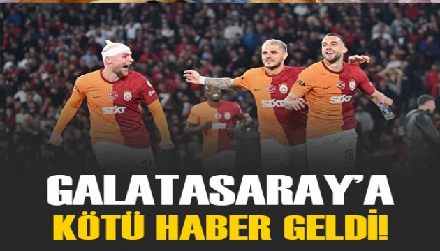 Maça saatler kala Galatasaray'a kötü haber