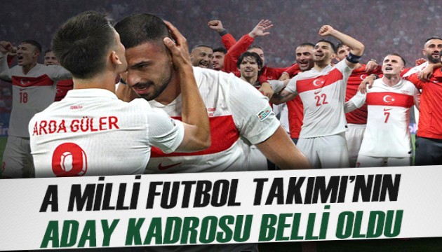 A Milli Futbol Takımı'nın aday kadrosu belli oldu