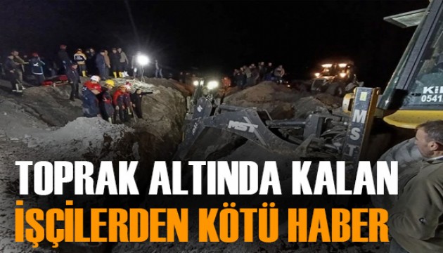Amasya'da göçük: 2 işçiden kötü haber geldi