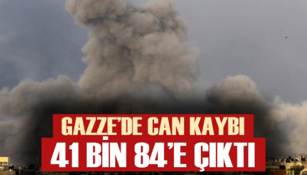 İsrail'in saldırılarını sürdürdüğü Gazze'de can kaybı 41 bin 84'e çıktı