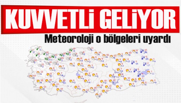 Meteoroloji'den 3 bölge için sağanak yağmur uyarısı