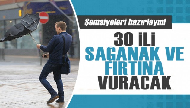 Meteoroloji'den şiddetli sağanak ve fırtına uyarısı! 5 il için sarı kod verildi