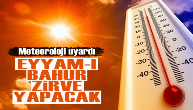 Meteoroloji'den yüksek sıcaklık uyarısı! Eyyam-ı bahur zirve yapacak