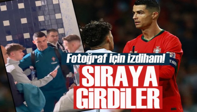 Ronaldo için fotoğraf izdihamı!