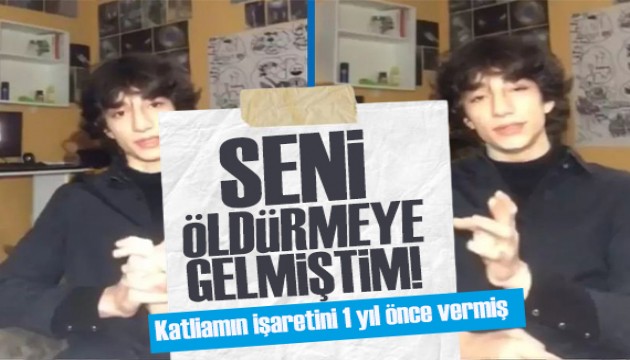 Katliamın işaretini 1 yıl önce vermiş! Seni öldürmeye gelmiştim