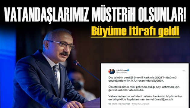 Bakan Elvan'dan büyüme itirafı geldi