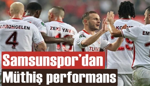 Samsunspor Avrupa'da gümbür gümbür