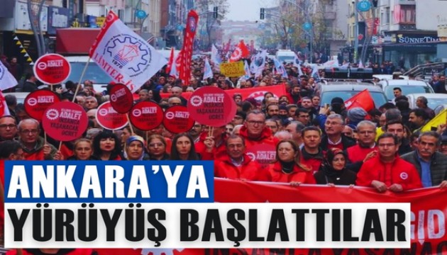 DİSK 'Gelirde ve vergide adalet' için yürüyüş başlattı