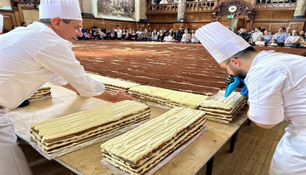 En uzun tiramisu rekoru kırıldı