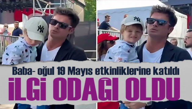 Kıvanç Tatlıtuğ, oğlu Kurt Efe ile 19 Mayıs'ı kutladı