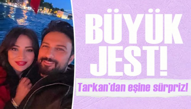 Tarkan'dan eşi Pınar Tevetoğlu'na evlilik yıl dönümüne özel büyük jest!