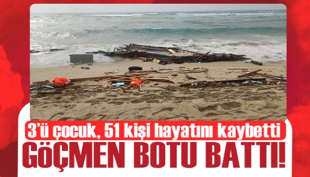 Facia! Göçmen botu battı; 3’ü çocuk, 51 kişi hayatını kaybetti