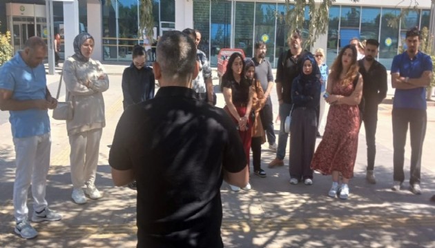 Derslik yok, eğitim açık havada! Üniversitede kriz