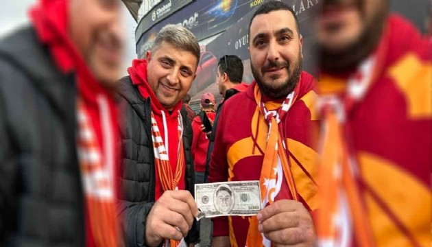 Galatasaray taraftarından Kerem Aktürkoğlu'na gönderme