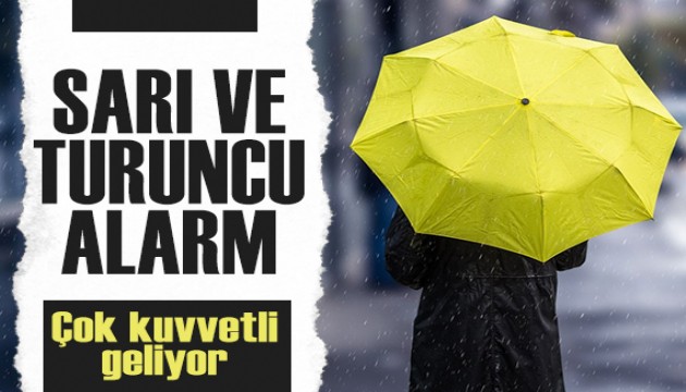 Meteoroloji'den sarı ve turuncu kodlu uyarılar: Çok kuvvetli olacak! İşte il il hava durumu...