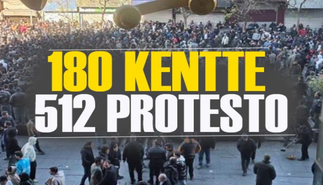 180 kentte 512 protesto. İran'da çatışmalar devam ediyor
