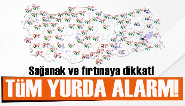 Meteoroloji'den tüm yurda alarm: Sağanak ve fırtına geliyor