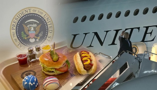 Trump'ın hamburger sevdası! Milyar dolarlık uçakta 
