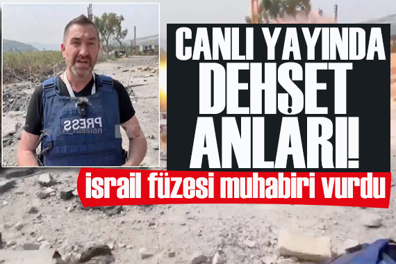 İsrail'in saldırısına canlı yayında yakalanan muhabir dehşet yaşadı!