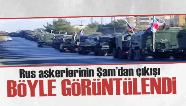 Rus askerlerinin Şam'dan çıkışı böyle görüntülendi