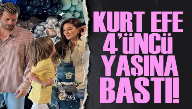 Kıvanç Tatlıtuğ ile Başak Dizer'in oğlu Kurt Efe, 4'üncü yaşına bastı