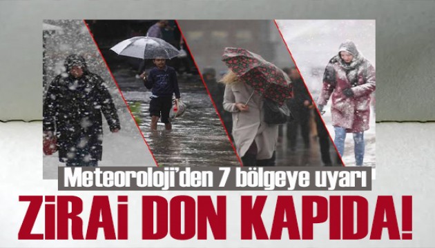 Meteoroloji'den 7 bölgeye uyarı: Yağış ve zirai don kapıda!