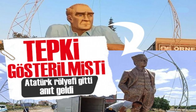 Tartışmalı Atatürk rölyefi gitti, anıt geldi