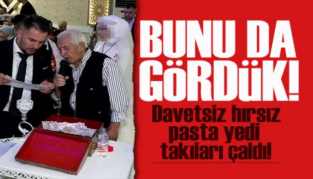 Davetsiz hırsız pasta yedi, takı parasını çalıp kaçtı!
